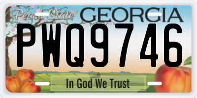 GA license plate PWQ9746