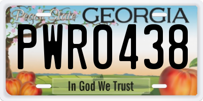 GA license plate PWR0438