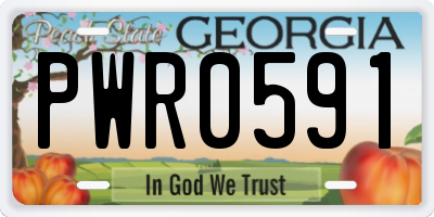 GA license plate PWR0591