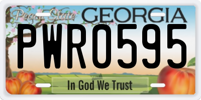 GA license plate PWR0595