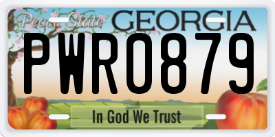 GA license plate PWR0879