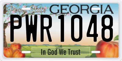 GA license plate PWR1048