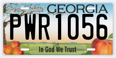 GA license plate PWR1056