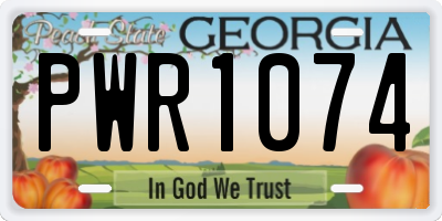 GA license plate PWR1074