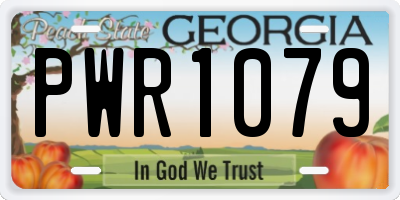 GA license plate PWR1079