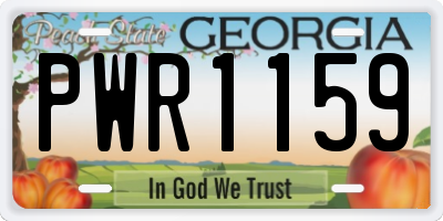 GA license plate PWR1159