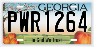 GA license plate PWR1264