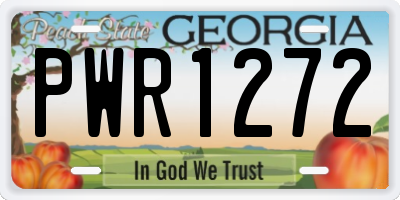 GA license plate PWR1272