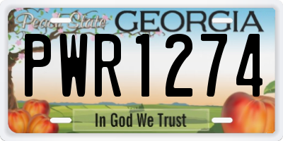 GA license plate PWR1274