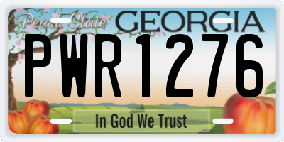 GA license plate PWR1276