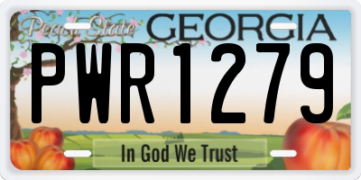 GA license plate PWR1279