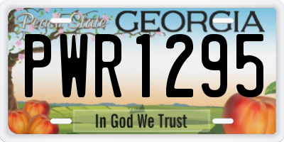 GA license plate PWR1295