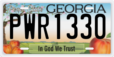 GA license plate PWR1330