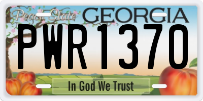 GA license plate PWR1370