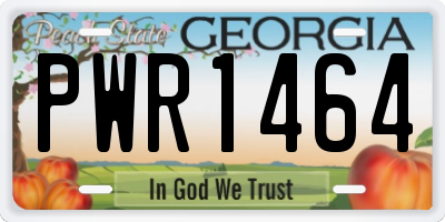 GA license plate PWR1464