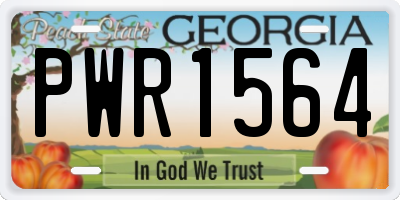GA license plate PWR1564