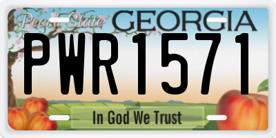 GA license plate PWR1571