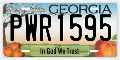 GA license plate PWR1595