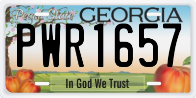 GA license plate PWR1657