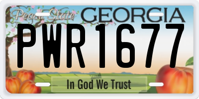 GA license plate PWR1677