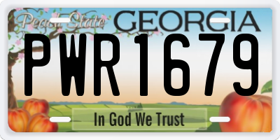 GA license plate PWR1679