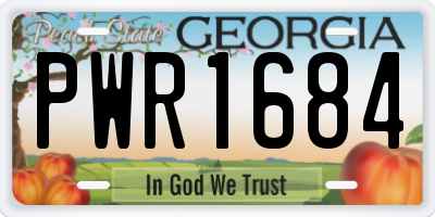 GA license plate PWR1684