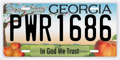 GA license plate PWR1686