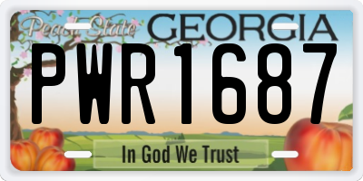 GA license plate PWR1687