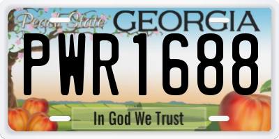 GA license plate PWR1688