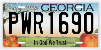 GA license plate PWR1690