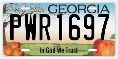 GA license plate PWR1697