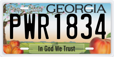 GA license plate PWR1834