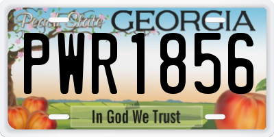GA license plate PWR1856
