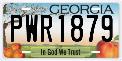 GA license plate PWR1879