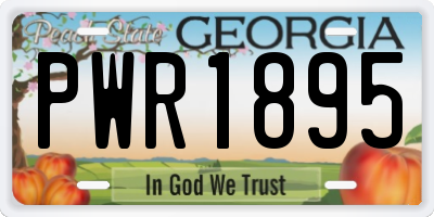 GA license plate PWR1895