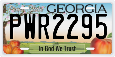 GA license plate PWR2295