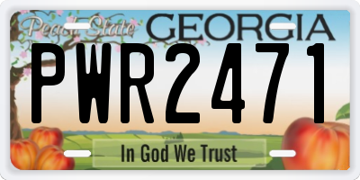 GA license plate PWR2471