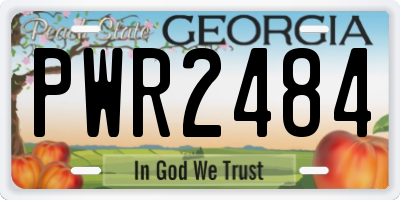 GA license plate PWR2484