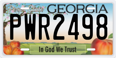GA license plate PWR2498
