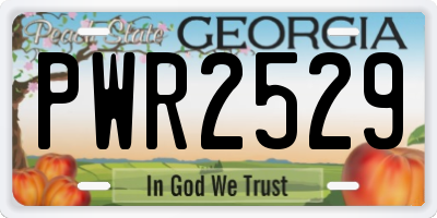 GA license plate PWR2529