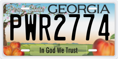 GA license plate PWR2774