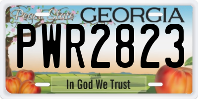 GA license plate PWR2823