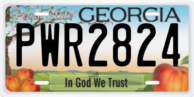 GA license plate PWR2824