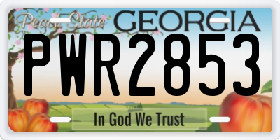 GA license plate PWR2853