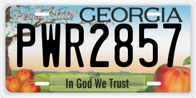GA license plate PWR2857