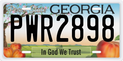 GA license plate PWR2898