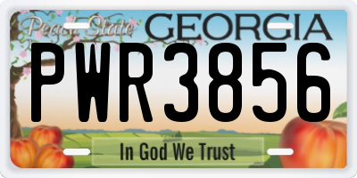 GA license plate PWR3856