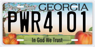 GA license plate PWR4101