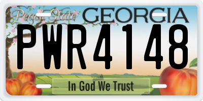 GA license plate PWR4148