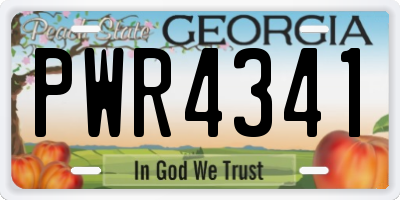 GA license plate PWR4341